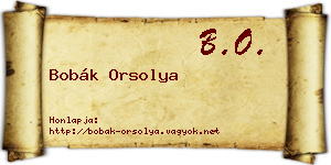 Bobák Orsolya névjegykártya