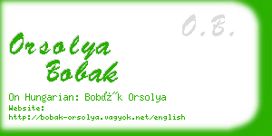 orsolya bobak business card